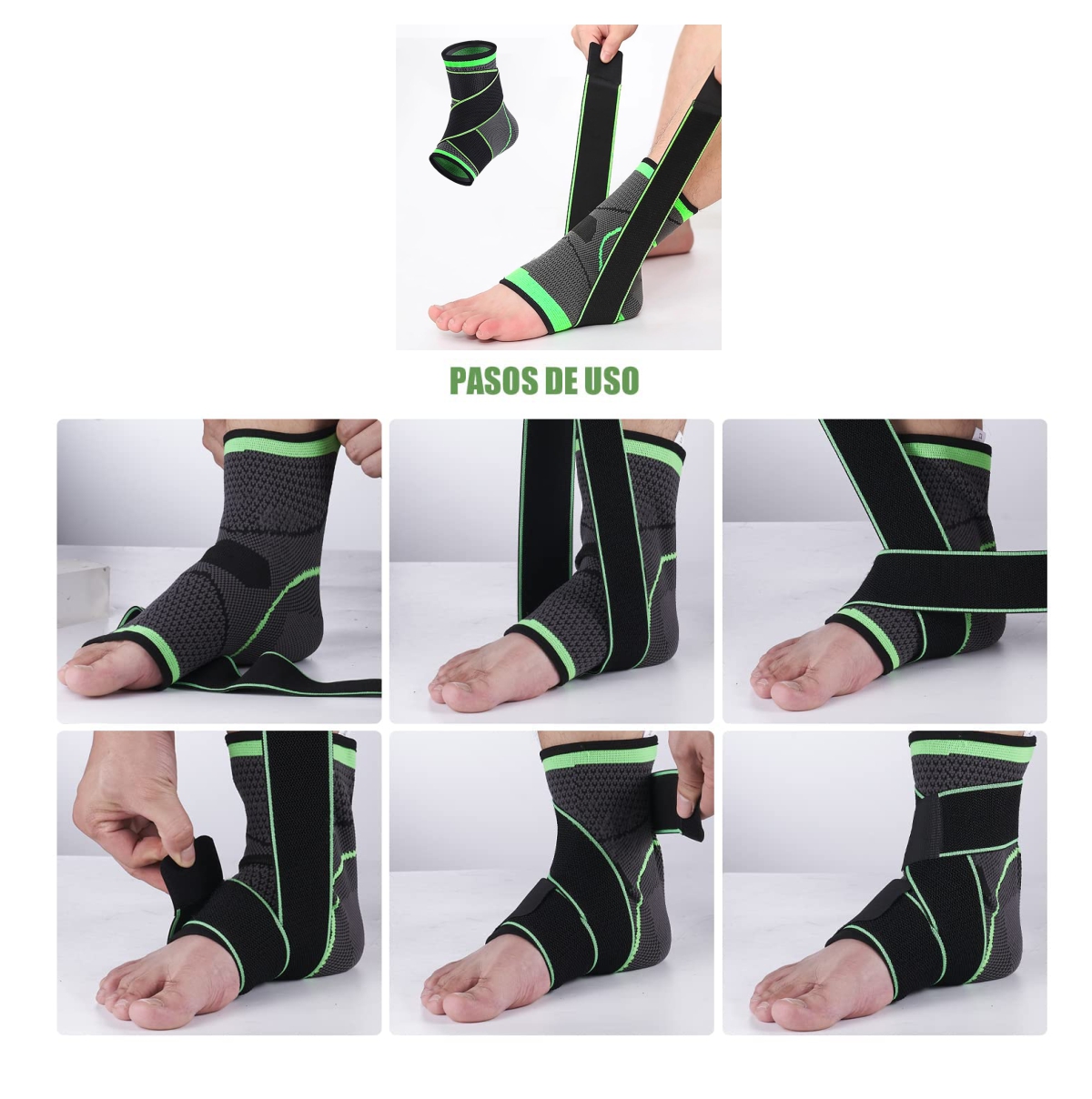 Tobillera compresión ajustable ejercicio